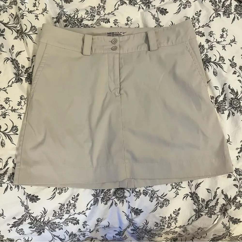 nike golf nike fitdry khaki skirt size 6
